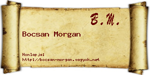 Bocsan Morgan névjegykártya